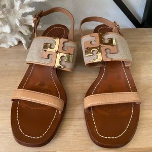 Tory Burch Linen & Lather Heels